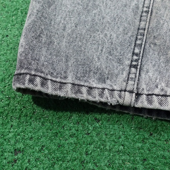 VINTAGE LEE USA MADE CHARCOAL WASH GREY DENIM BLUE JEANS 36X32 (33X30) - Picture 12 of 16